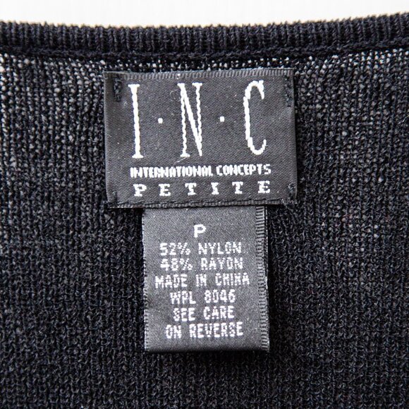 International Concepts Long-Sleeved Knee-Length Black Wrap Cardigan, size S - Picture 4 of 6